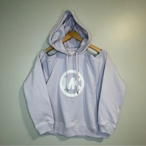 Michael Kors women sweater hooded size S lavender Mist NWOT